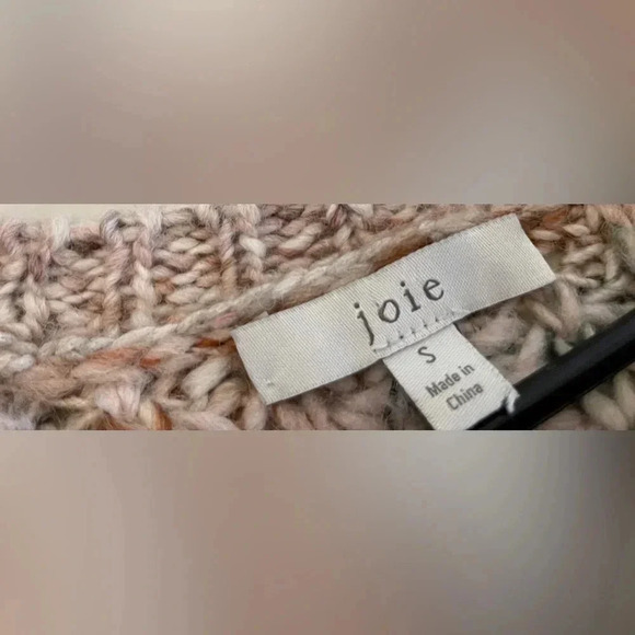 Joie wool blend chunky knit sweater fall winter small - Picture 3 of 4